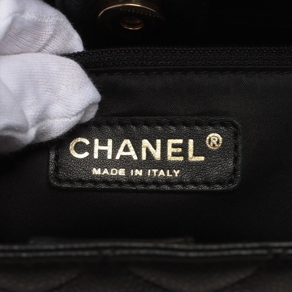 Chanel Matelasse Coco Mark Double Chain Caviar Skin Black - Picture 6 of 8